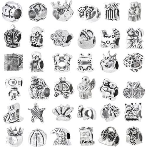 2Pcs/Lot 2020 New Alloy Forever Family Tree Lock Heart Beads fit Original Brand Charms Silver Plated Bracelets DIY Women Jewelry