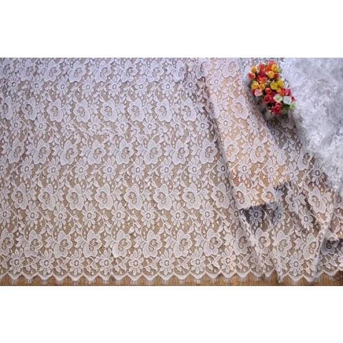 3Meter/lot High-grade African eyelash openwork lace fabric for Wedding Dresses DIY accessories handicrafts