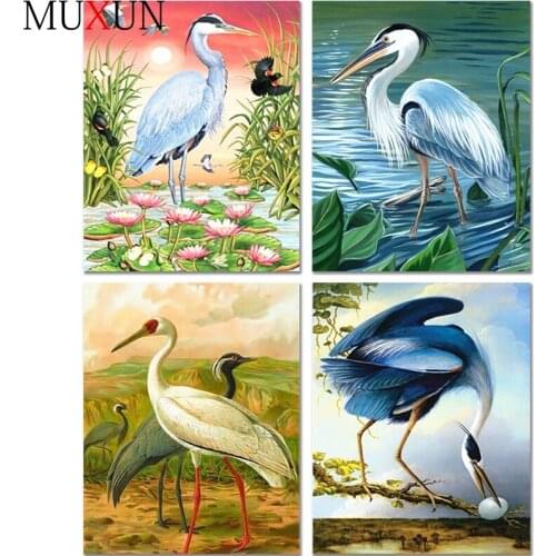 3D Full Animal Diamond Painting Crane Diamond Embroidery Painting 5D Large Diamond Mosaic Paintings Of Cranes Bird Decor Er008