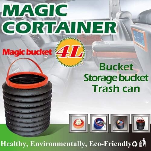 Car accessories retractable folding trash cans portable water storage buckets for cars outdoor fishing buckets car trash