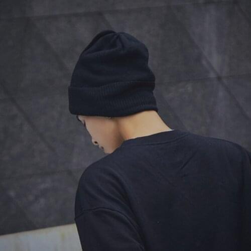 Fashion Brand Back Baseball Cap Ladies Knitted Hat Handsome Hip Hop Cap Ladies Hat Black Gray Baseball Cap