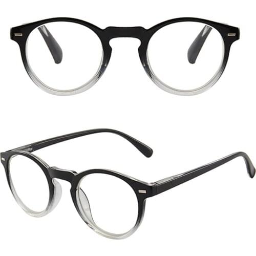 !!Two Pairs!! Full-rim Round Retro Anti Blu Anti Fatigue Women Men Reading Glasses +0.75 +1 +1.25 +1.5 +1.75 +2 +2.25 +2.5 TO +4
