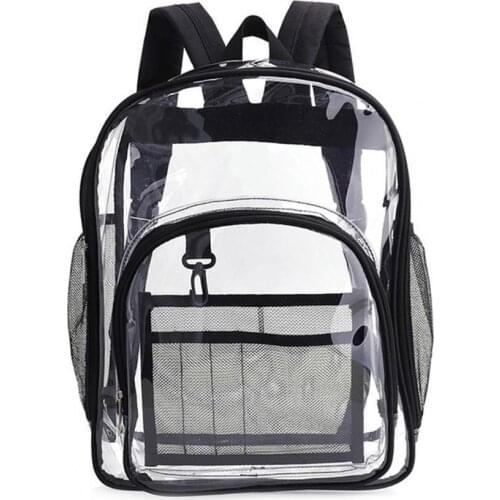 Eco-friendly Transparent Backpack Wear Resistant PVC Transparent Unisex Fashion Backpack for School Wholesale Dropshipping