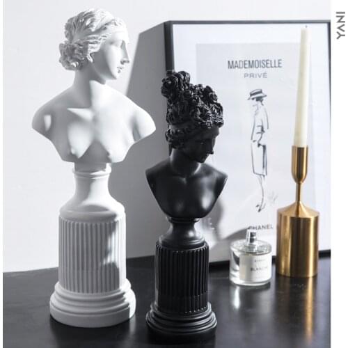 VENUS FIGURE STATUE GODDESS BUST ROMAN MYTHOLOGY CERAMIC CRAFTWORK OFFICE CLUBHOUSE LIVING ROOM DECORATION WEDDING GIFT L2925