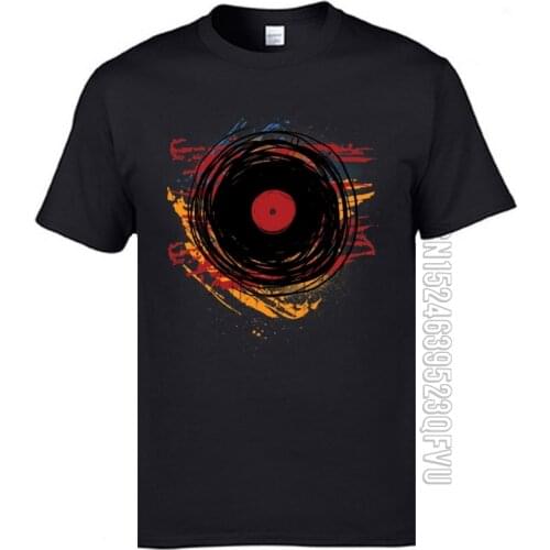 Bass Music Disc T Shirts Demo Record CD Mens Retro Style Symphony Tshirts Hip Hop College Tshirts Youth Teeshirts Cotton