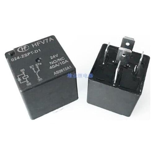 HOT NEW 24V relay HFV7A 024-ZSPT-D1 HFV7A-024-ZSPT-D1 HFV7A024ZSPTD1 24VDC DC24V 24V 40A 5PIN