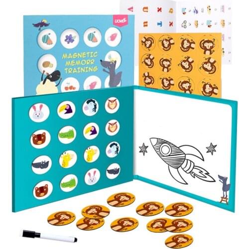 Montessori Memory Game Toy Magnetic Panel Memory Chess Board Game Concentration Fine Motor Training Educational Toy For Children