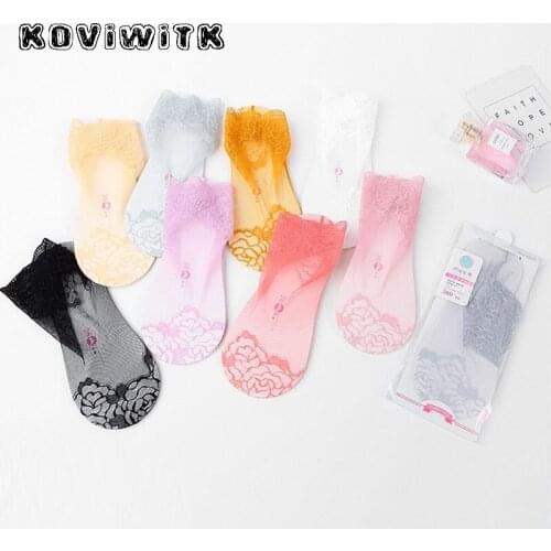 Summer sexy short Women black mesh lace e-girl happy nylon Socks for ladies Stylish Casual Breathable Resistant hipster fishnet