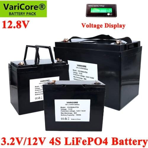 12V 100Ah 120Ah 180Ah LiFePO4 Battery 12.8V Lithium iron Phospha For RV Campers Golf Cart Off-Road Off-grid Solar Wind Batteries