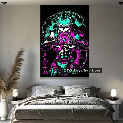 Neon Meruem Hunter X Hunter Wall Poster Artwork Painting Wall Art Print For Home Decor Living Room Bedroom Fans Gift
