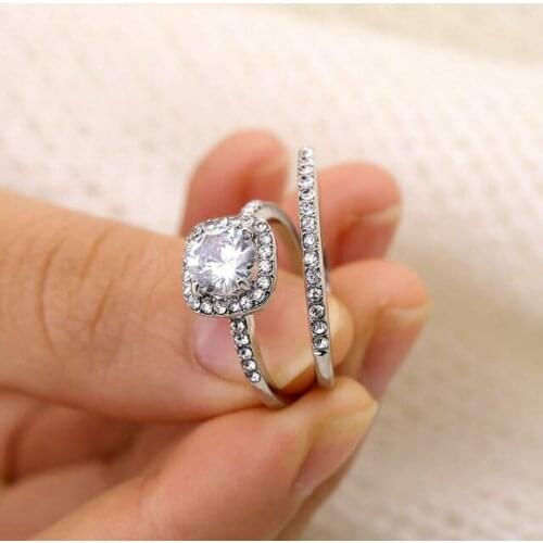 Natural AAA Crystal Bizuteria Gemstone Real S925 Sterling Silver Ring for Women Anillos DeWedding Silver 925 Jewelry Rings Box