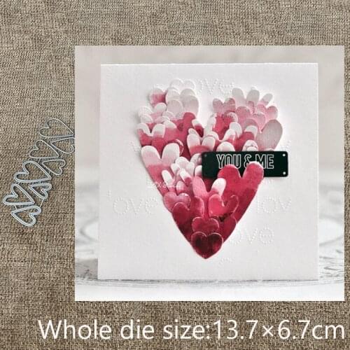 New Design Craft Metal stencil mold Cutting Dies 8pcs heart decoration scrapbook die cuts Album Paper Card Craft Embossing