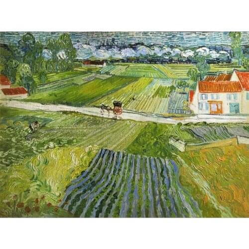 Landscape Van Gogh DIY Cross Stitch Embroidery 11CT Kits Craft Needlework Set Cotton Thread Printed Canvas Home Design