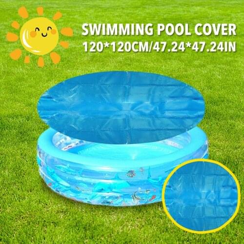 120/152cm Swimming Pool Cover Round Solar Swimming Pool Tub Cover Outdoor Bubble Blanket Accessories