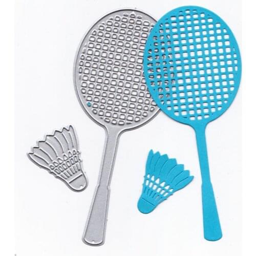 Badminton Racket Metal Cutting Dies Stencil DIY Scrapbooking Album Stamp Paper Card Embossing Crafts Decor DIY Chrismas Sticker