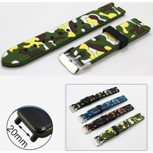 20mm silicon watch band for Huami Amazfit bip/Huawei watch 2/Samsung galaxy watch active 42mm Gear S2/Withings Steel HR 40 strap