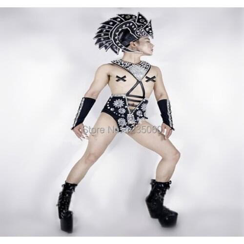 WYY Halloween sexy mens stage wears robot suit ballroom dance costumes dress catwalks show clothes dj singer party bar clothing