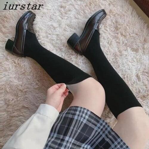 Iurstar Sexy Women Pantyhose Tights Stitching Knee Stockings Patchwork Tattoo Tights Women Girls Sheer Footed Pantyhose