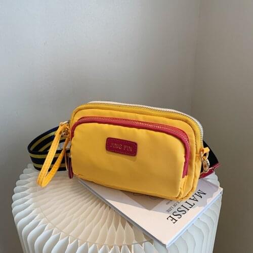 High-quality Ladies Fashion Contrast Color Outdoor Sports Lightweight Handbag 2021 New Korean Fashion One-shoulder Messenger Bag