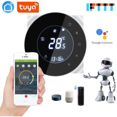 Google home Alexa Echo Speaker Control 16A Tuya App Wifi Thermostat For Infrared Heater Electric Carbon Floor Heating Film