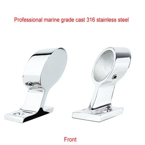 22mm Angles 316 Stainless Steel Boat Hand Rail Fitting Marine Railing Support Bracket Tube Stanchion Hardware Yacht Accessories
