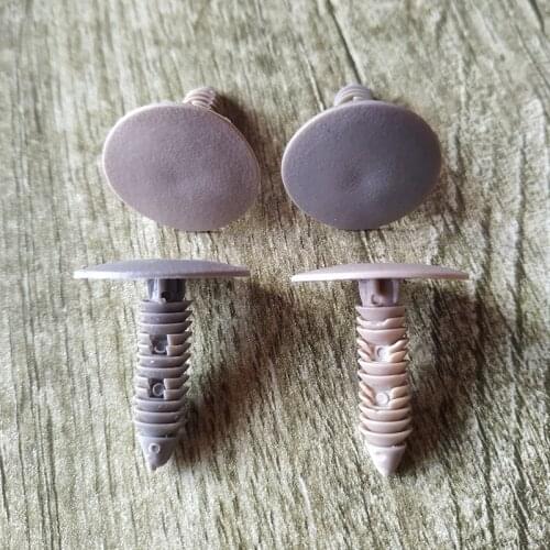 20Pcs Universal Plastic Rivets 7.5mm Auto Fasteners For Buick Ford Car Roof Liner Trim Panel Retainer Clips Vehicle Beige Gray