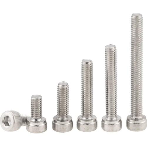 5PCS M5x8-50 10 20 25 30 35 40 45 Hexagon Hex Socket Cap Head Screw Stainless Steel Allen Bolt DIN912 Hex Screw M5*8 M5*10 M5*25