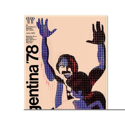 " Argentina 1978 WORLD CUP" Vintage Football Posters Painting Wall Sticker Brown Retro Matte Kraft Paper Print Art Home Decor