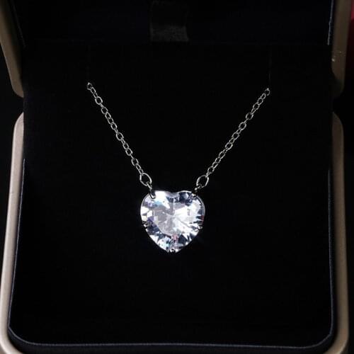 YOUHAOCC New Love Necklace Single Zircon Jewelry Ladies Exquisite Necklace Fashion Accessories Simple Ladies Jewelry