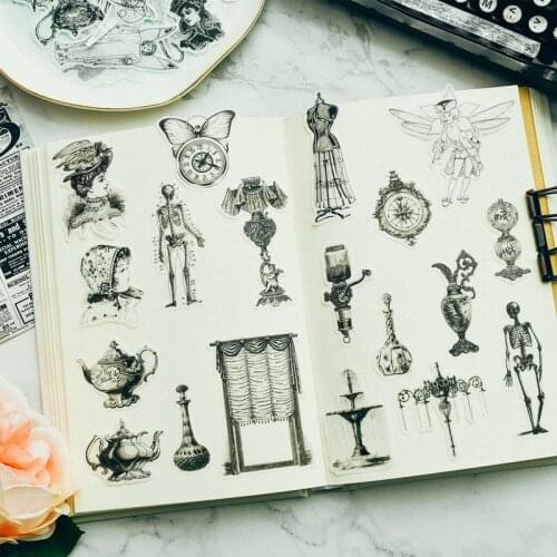 YPP CRAFT 64pcs Lovely Washi Paper Stickers for Scrapbooking DIY Projects/Photo Album/Card Making Crafts