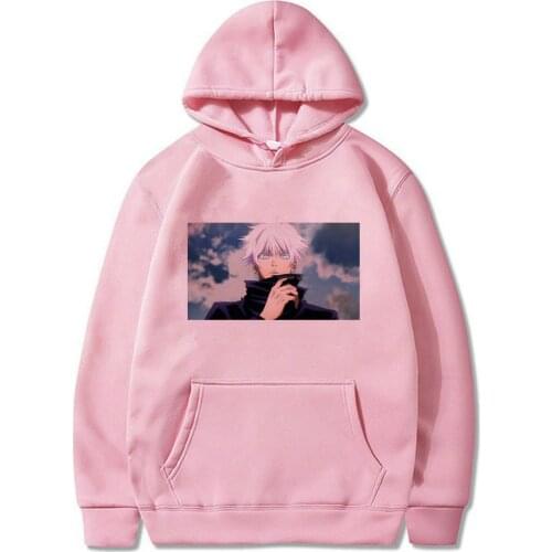 Women Hoodies Jujutsu Kaisen Men Pullovers Hoodies Sweatshirts Satoru Gojo Eye Print Anime Hoody Casual Streetwear Tops