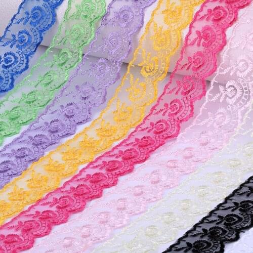10yards 4.5cm Wide Net Lace Trim DIY Handmade Embroidery Sewing Clothes Fabric Accessories Wedding Home Party Decoration