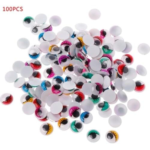 100Pcs 8-20mm Plastic Active Bear Doll Puppet Safety Eyes With Eyelashes For Plush Animals Toy Making DIY Crafts Q0KB