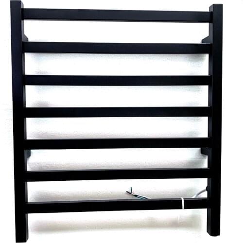 2020 New Matt Black Polish Wall Mounted clothes towel dryer Stainless Steel Electric heated towel warmer rail Bathroom