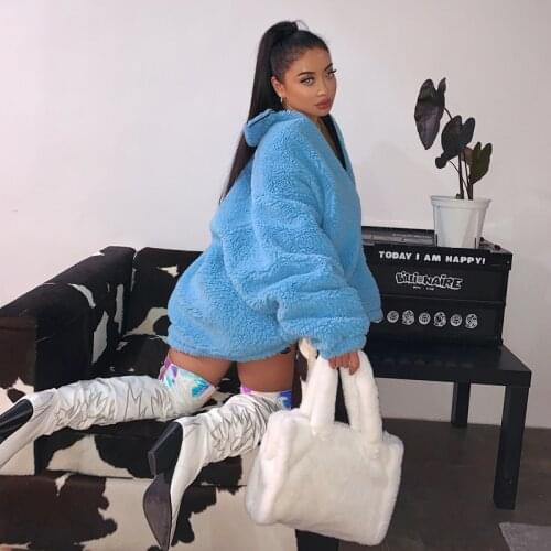 3 Colors OS Lamb Hair Large Grainy Plus Cotton Super Thick Warm Mid-Length Cotton Coat