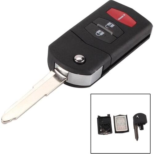 3 Button Remote Key Fob Shell for Mazda 3 5 6 MX-5 Miata CX-7 CX-9 RX-8 CX-9