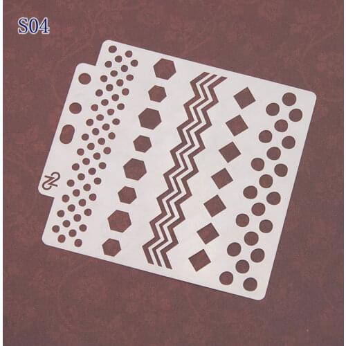 5PCS Wave square Layering Stencils Drawing Color Spray stencil DIY Scrapbook photo album Decorative Embossing DIY card craft