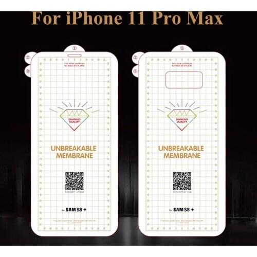 50pcs Unbreakable Membrance Curved Full Cover Hydrogel Film Screen Protector For iPhone 12 Mini 11 Pro Max XS XR X 8 7 6 Plus SE