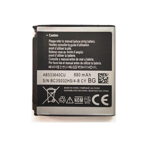 Battery AB533640CC AB533640CU For Samsung S3600C GT-S3600i S6888 S3710 S3930C S3601 S3601C S5520 S569 880mAh AB533640CK