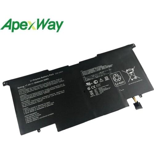 ApexWay 50Wh Laptop Battery for Asus C23-UX31 ZenBook UX31A UX31E C22-UX31 C21-UX31 Ultrabook Series