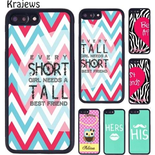 Krajews Best Friends BFF His Her Matching Phone Case For iPhone X XR XS 11 12 Pro MAX 5 6 7 8 Plus Samsung S5 S6 S7 S8 S9 S10