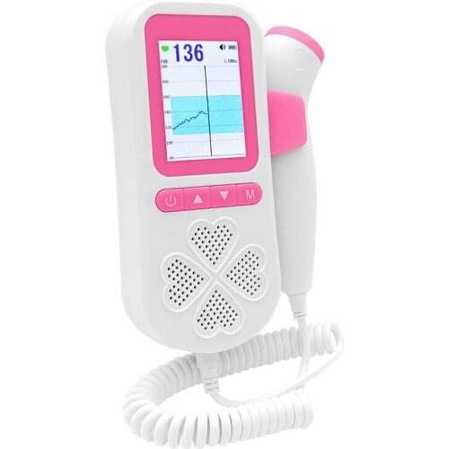 Fetal Doppler Heart Rate Detector LCD Large Display Heartbeat Doppler Fetal Doppler Heartbeat Doppler Maternity Products