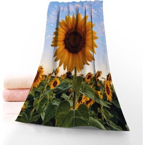 Hot Sale Custom Sunflower 35x75cm Fitness Sports Towel Portable Quick-Drying Towel Yoga Outdoor Microfiber Sports Towel