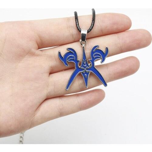 Hot Anime Fate/stay night Bronze Metal Necklace Blue Logo Pendant Cosplay Accessories Jewelry can Drop-shipping