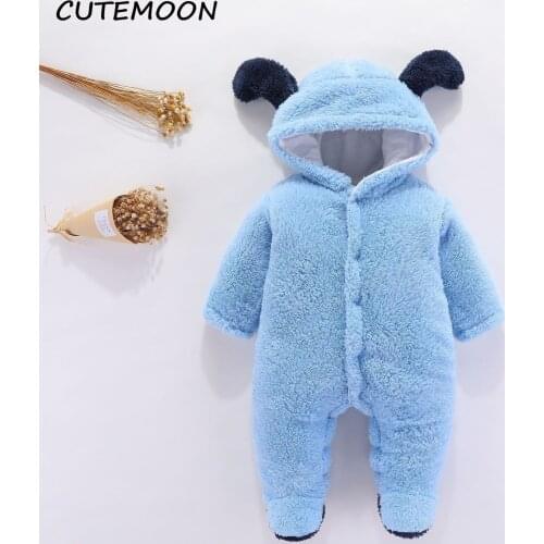 Baby Boys Jumpsuit Winter Baby Clothes For Infant Girls Overalls Newborn Baby Wool Costume Romper For Toddler Clothes