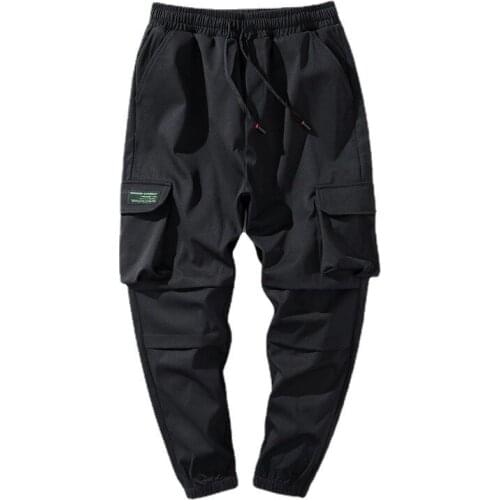 Large Size Overalls 2021 Autumn Japanese Trendy Brand Mens Casual Pants Multi-pocket Youth Trend Loose Feet Cargo Pants Men