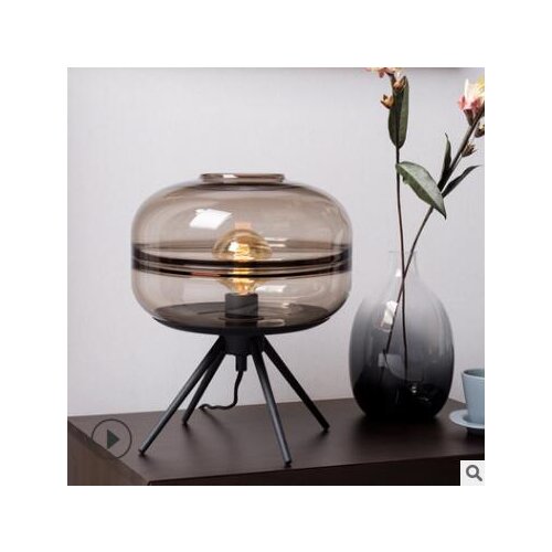 Nordic living room study bedroom glass desk lamp American minimalist four-legged desk lamp