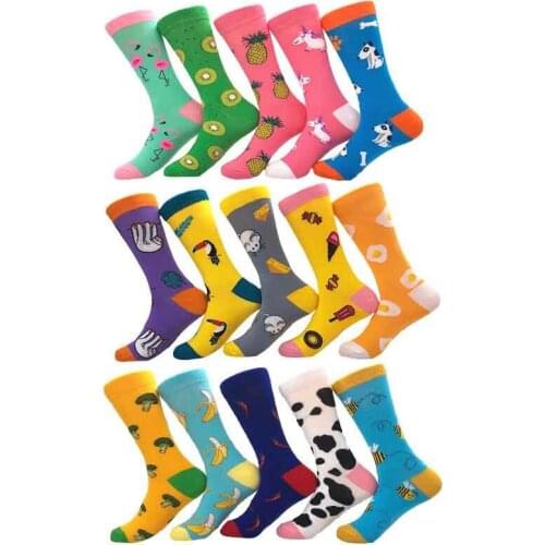 [COSPLACOOL]Animal Cool Socks Short Funny Banana/Pineapple Cotton Male Socks Women Unisex Happy Socks Female Calcetines Mujer