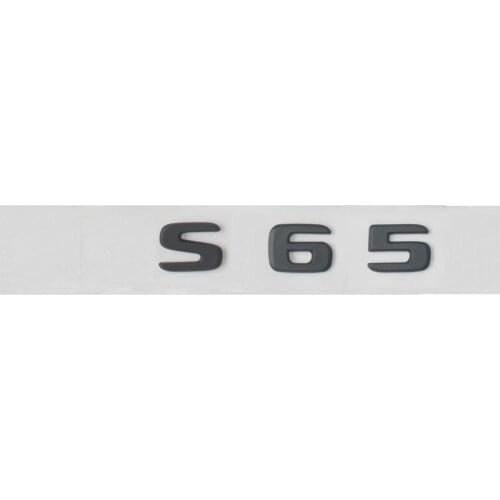 Newest Matte Black ABS Rear Trunk Letters Badge Badges Emblem Emblems Decal Sticker for Mercedes Benz S Class S65 AMG 17-18