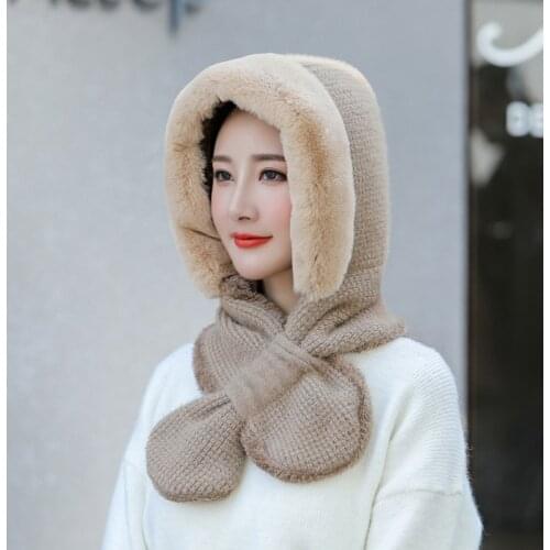 2020 New Winter Beanies Women Scarf Knitted Hat Caps Beanie Hat Female knit Letter Bonnet Beanie Caps Outdoor Riding Sets